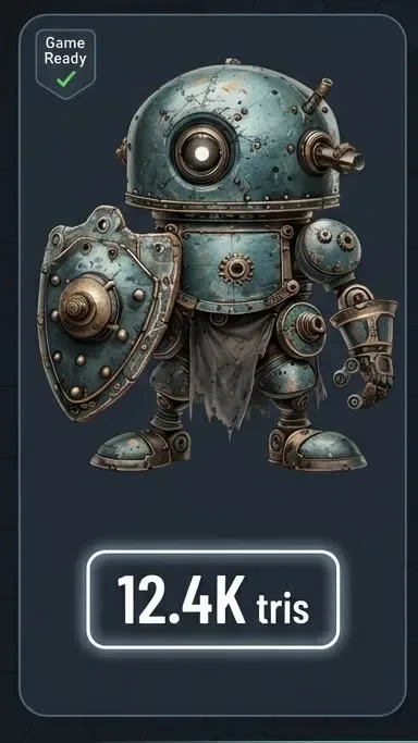 Game assets created with Hunyuan3D