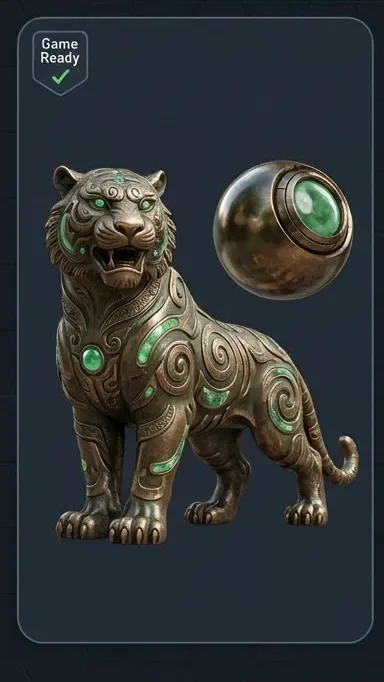 Hunyuan3D generated assets for interactive environments