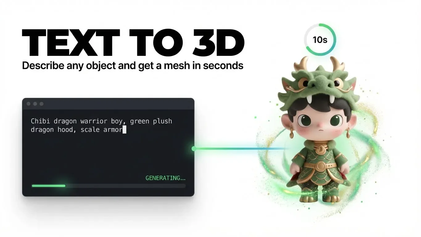 Hunyuan3D product interface for text-to-3D generation