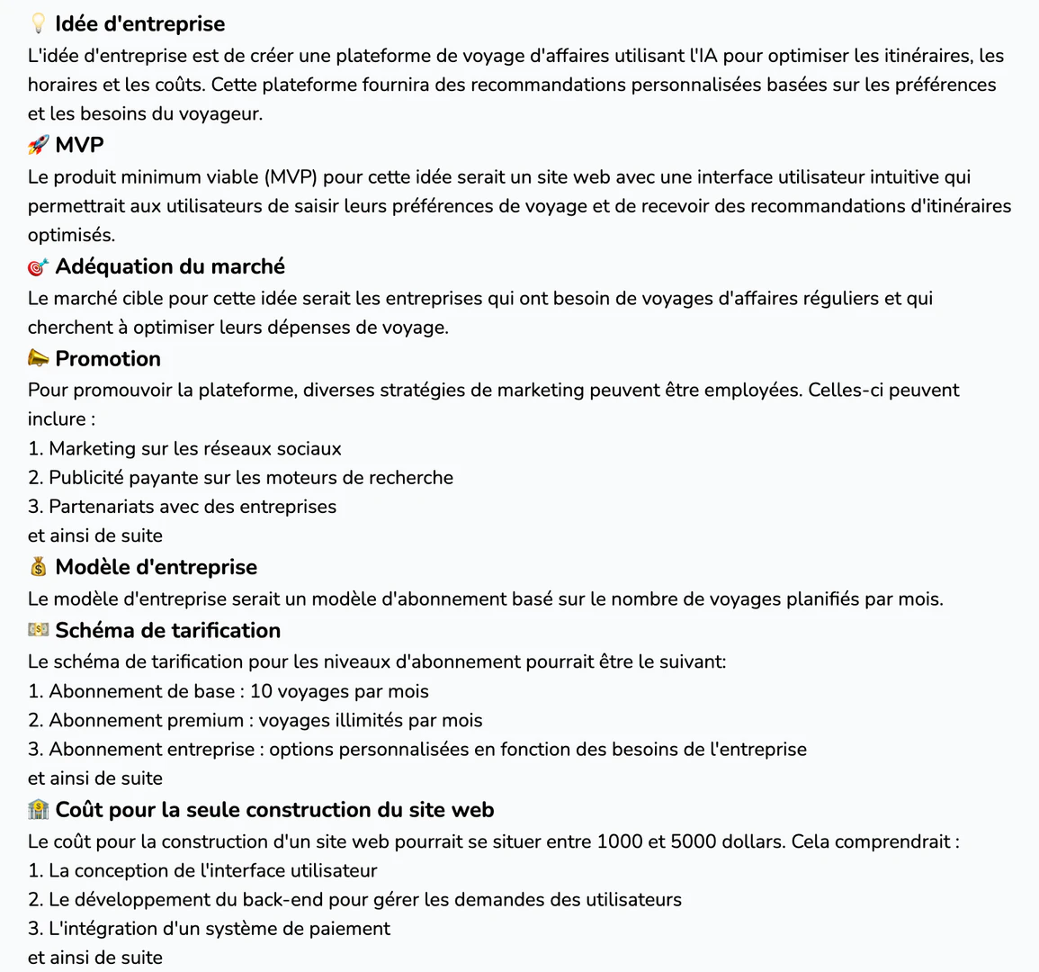 IdeaSpark business model canvas overview