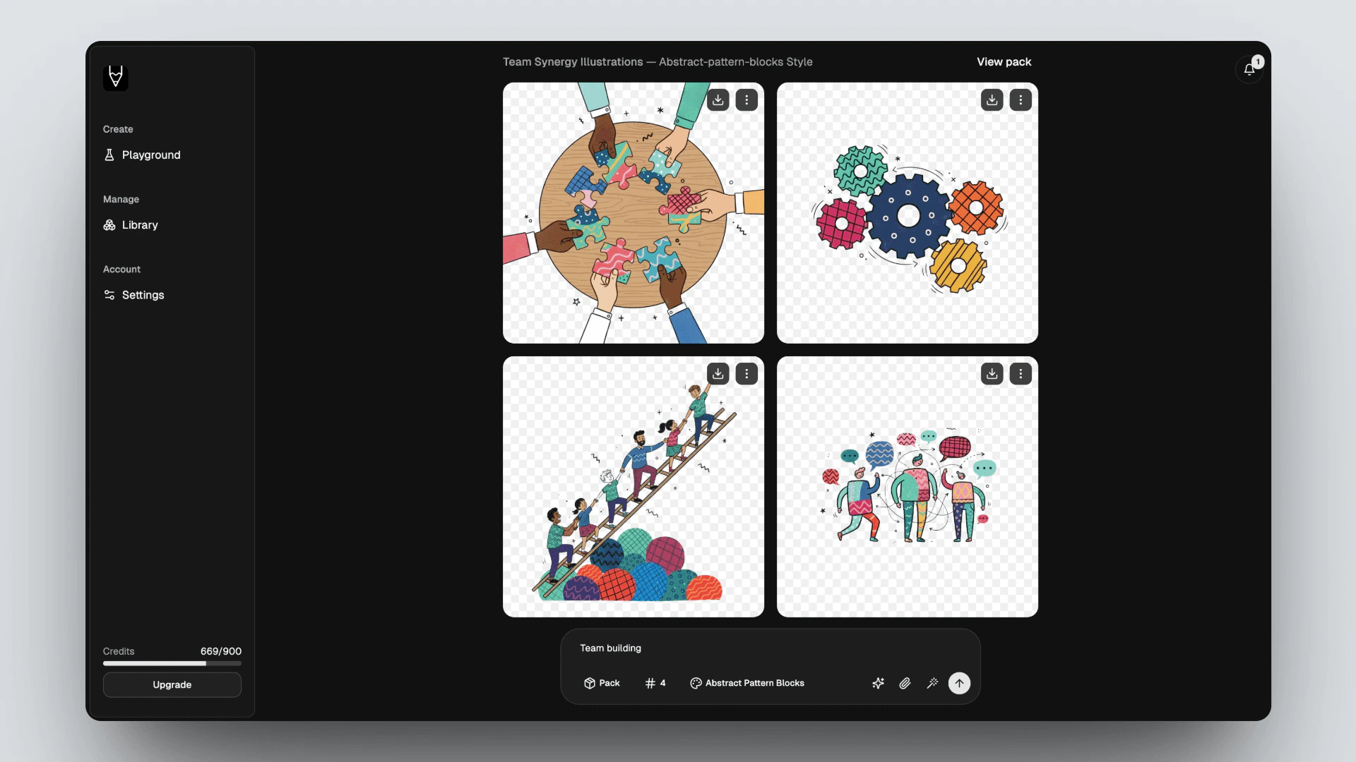 Illustraai product interface overview