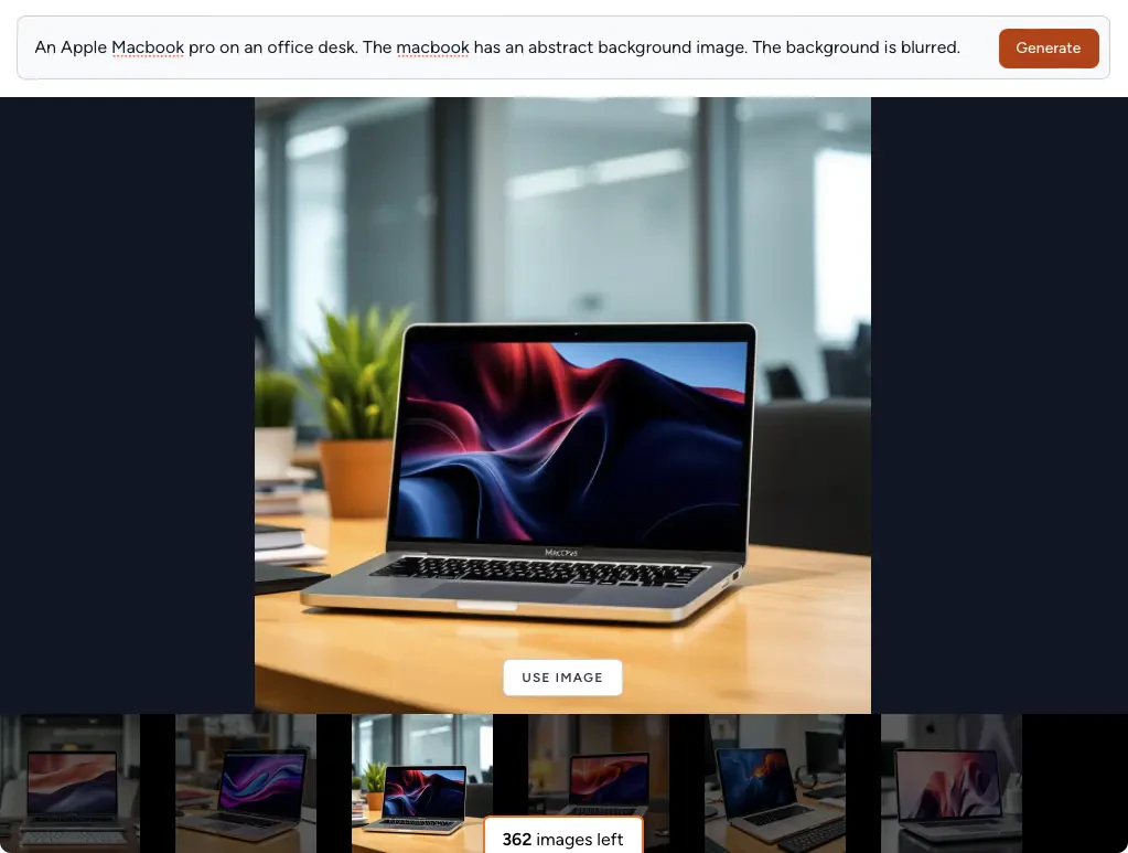 Generating images with AI using Imagetool