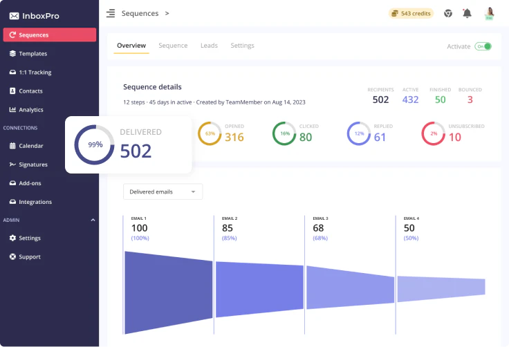 InboxPro product overview with features highlighted