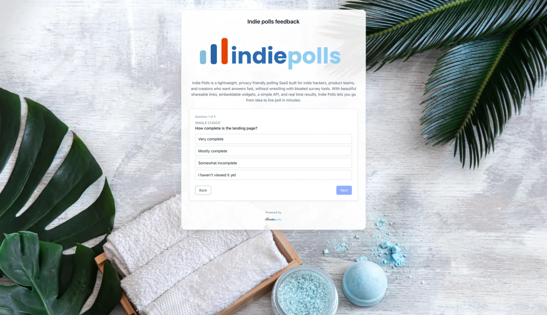 Indie Polls application scenario image