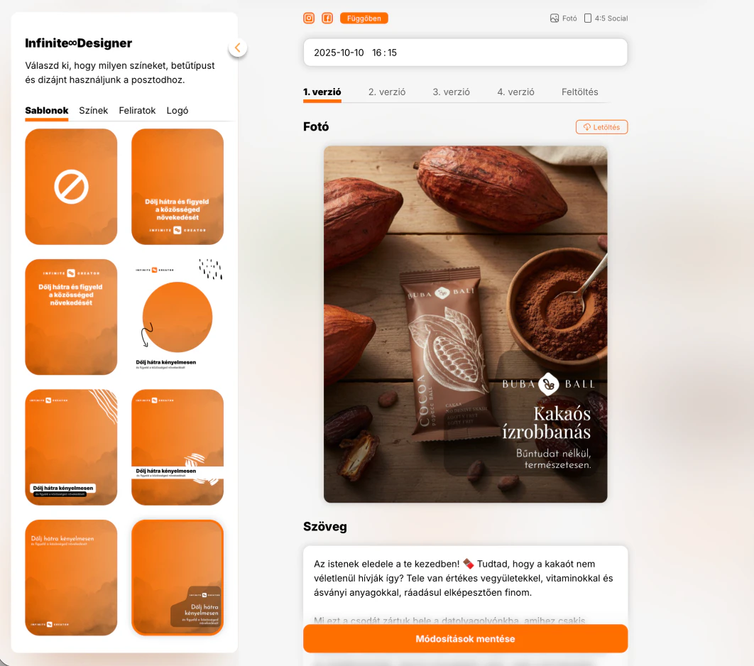 Infinite Creator feature demonstration