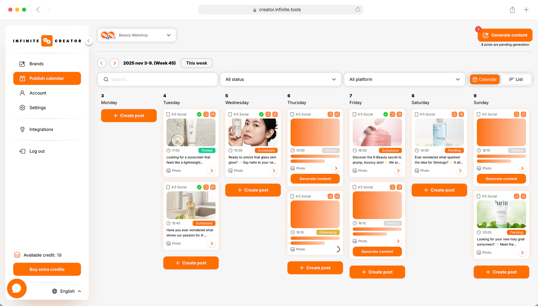 Infinite Creator use case example