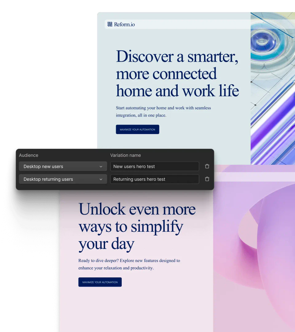 Intellimize personalization feature demonstration