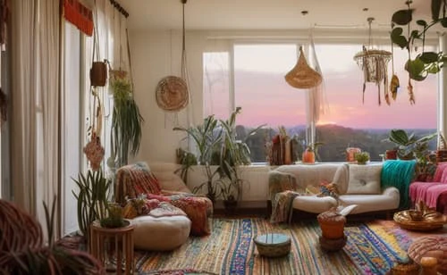 Interiorai bohemian style example