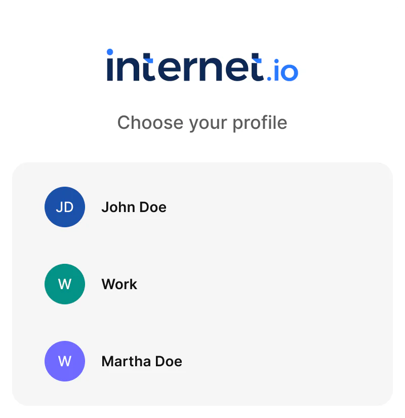 Internet.io features demonstration