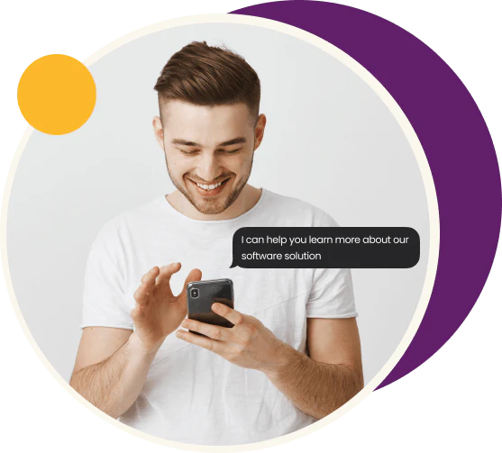 Invocom product interface showing chatbot communication