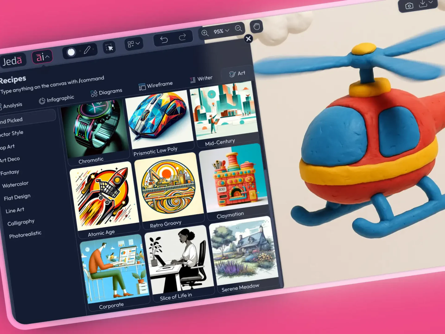 Jeda Ai Workspace Canvas user scenario