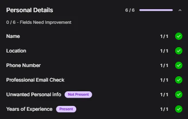 Jobbie resume scoring feature demonstration