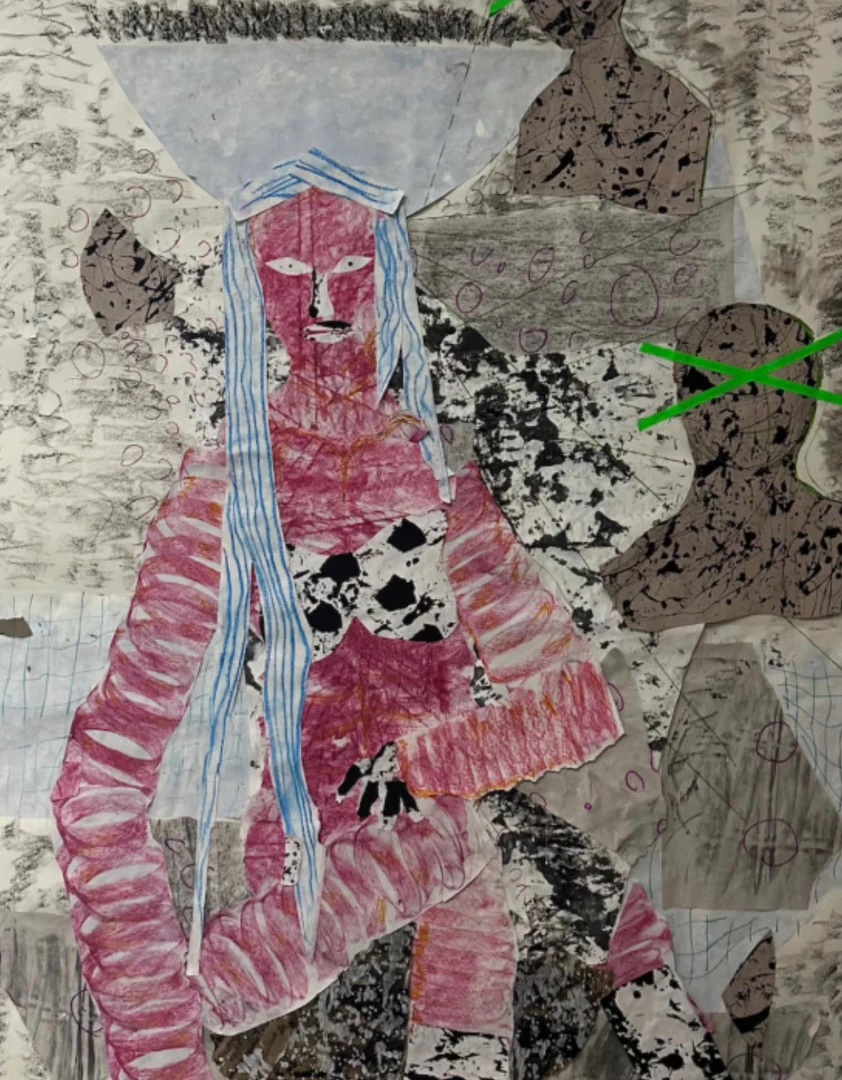 Joinscraps creative composition inspired by Rauschenberg