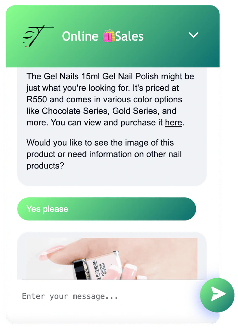 KaraboAI chatbot interface for eCommerce sales