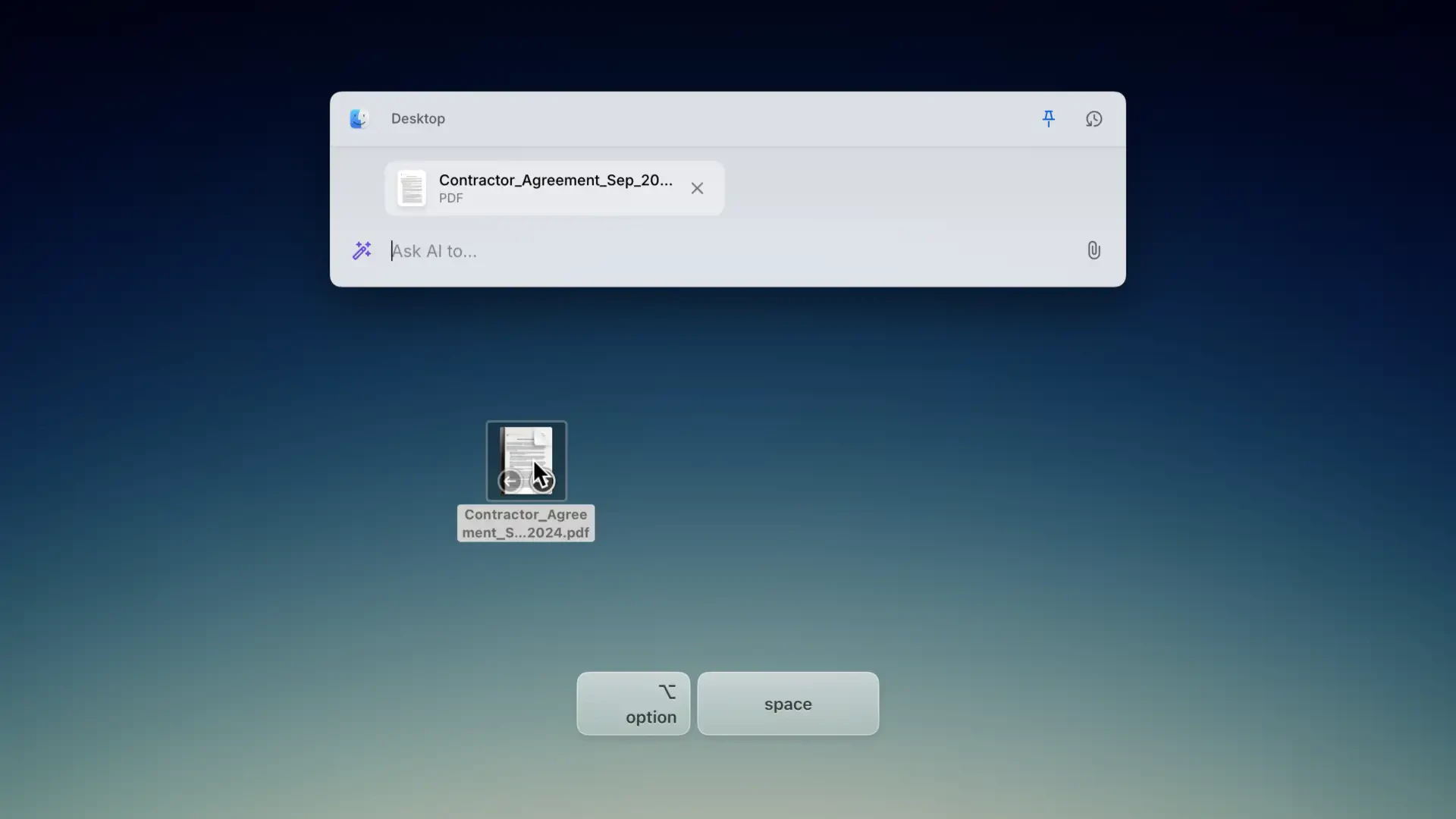 Kerlig chat interface with documents