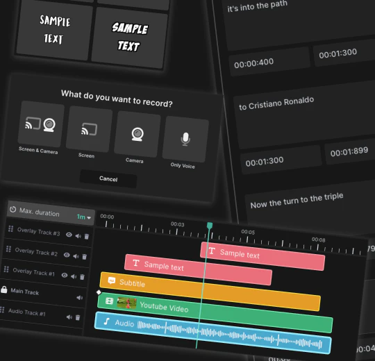 Keyframes user scenario for content creators and agencies