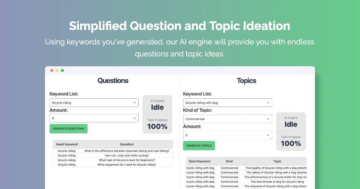 Keywrds Ai feature demonstration