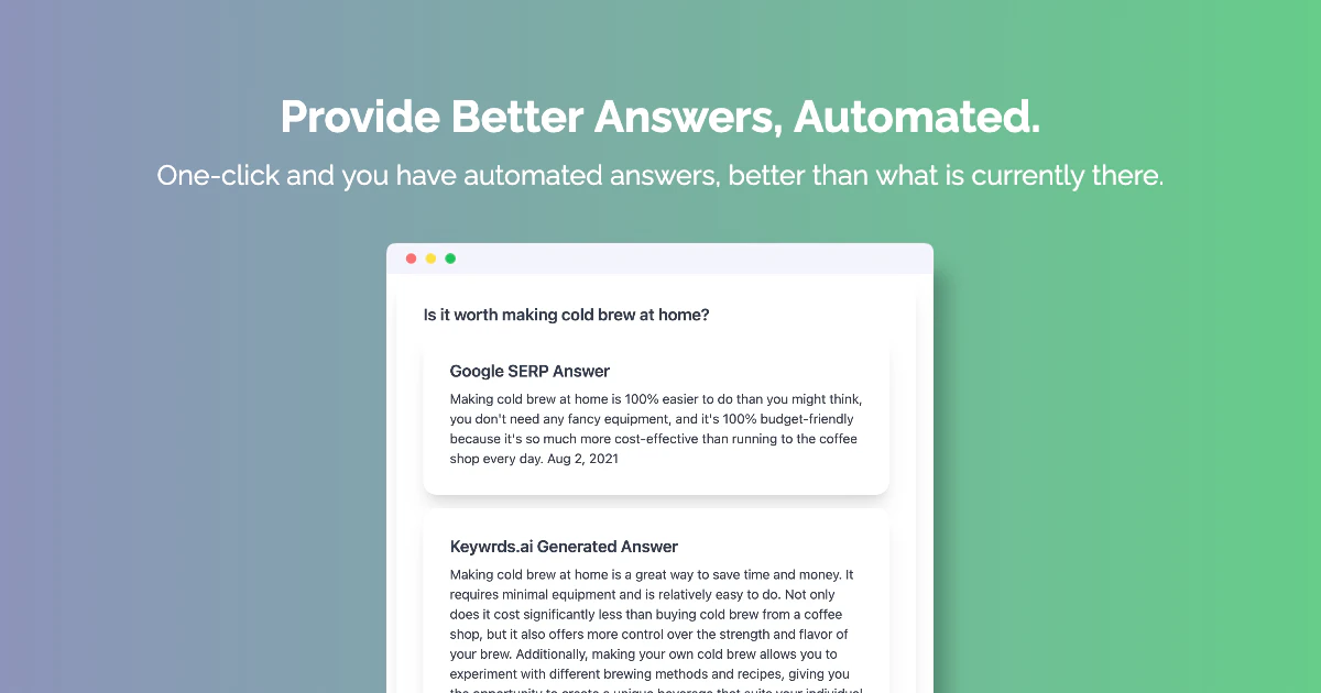 Keywrds Ai use case example