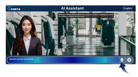 Kimiyaai digital human preview screen