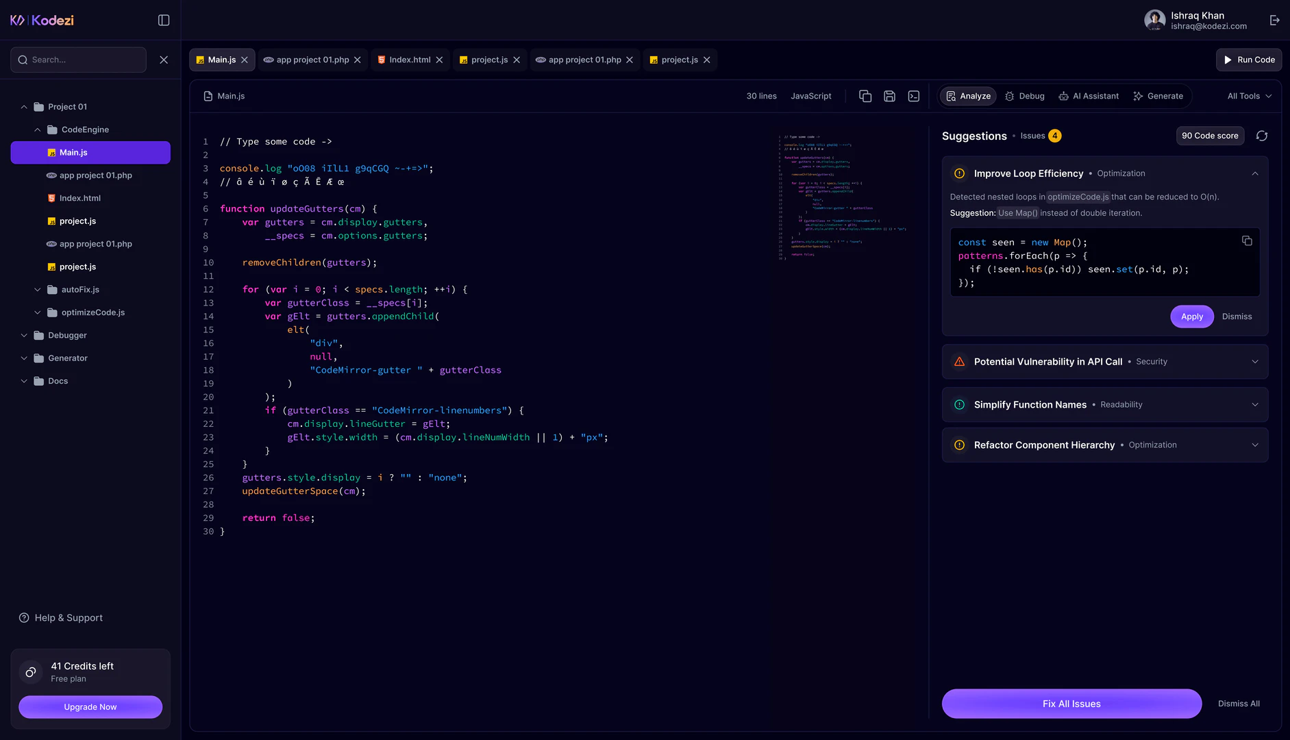 Kodezi Ai main features demonstration