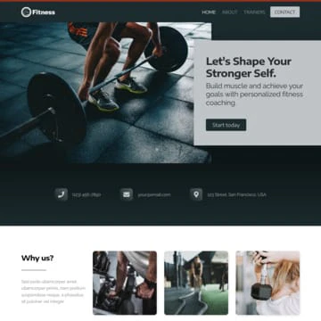 Kopage website template example