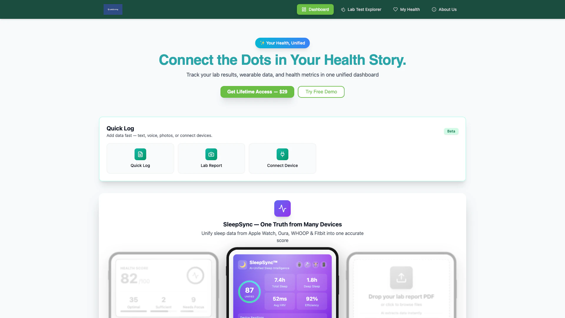 Lab2living screenshot