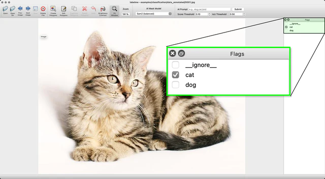 LabelMe use case for image classification annotation
