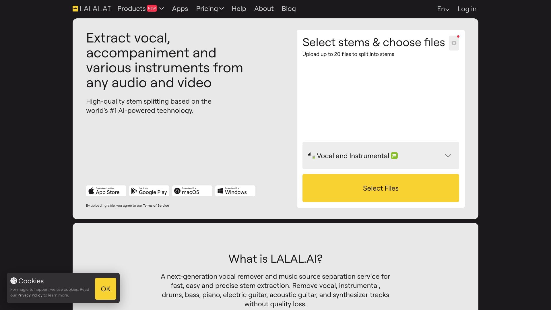 Lalal Ai screenshot