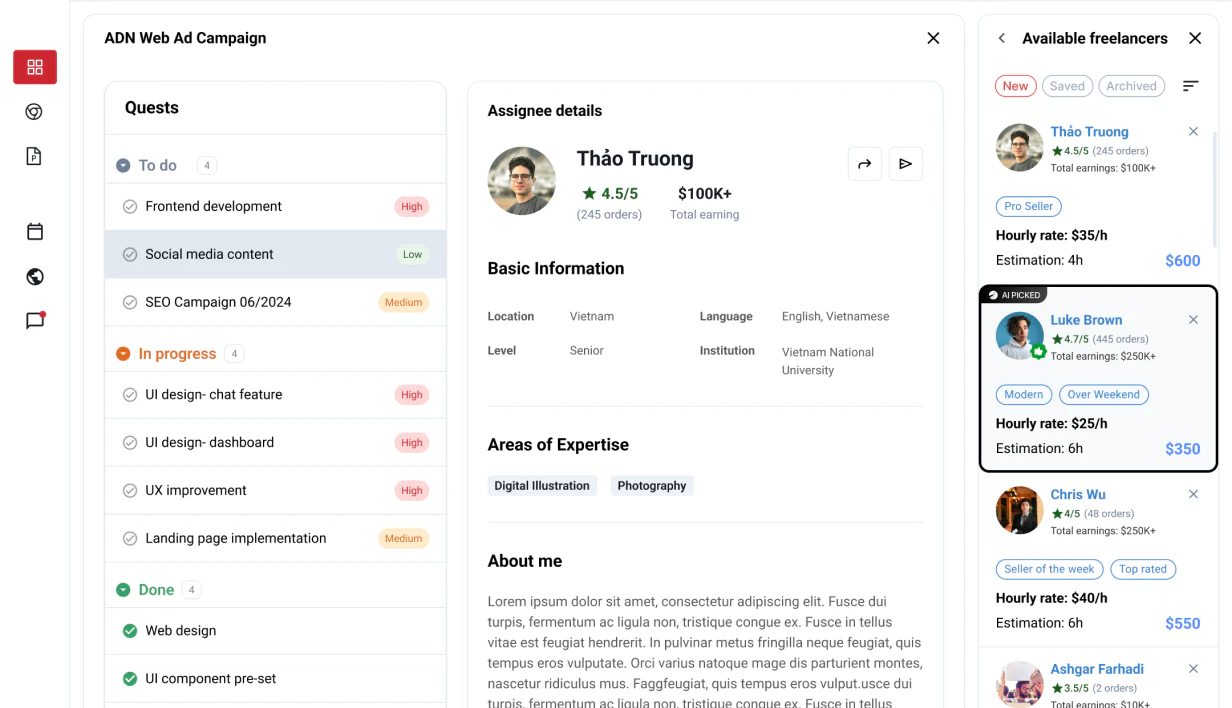 Lanceboard application example