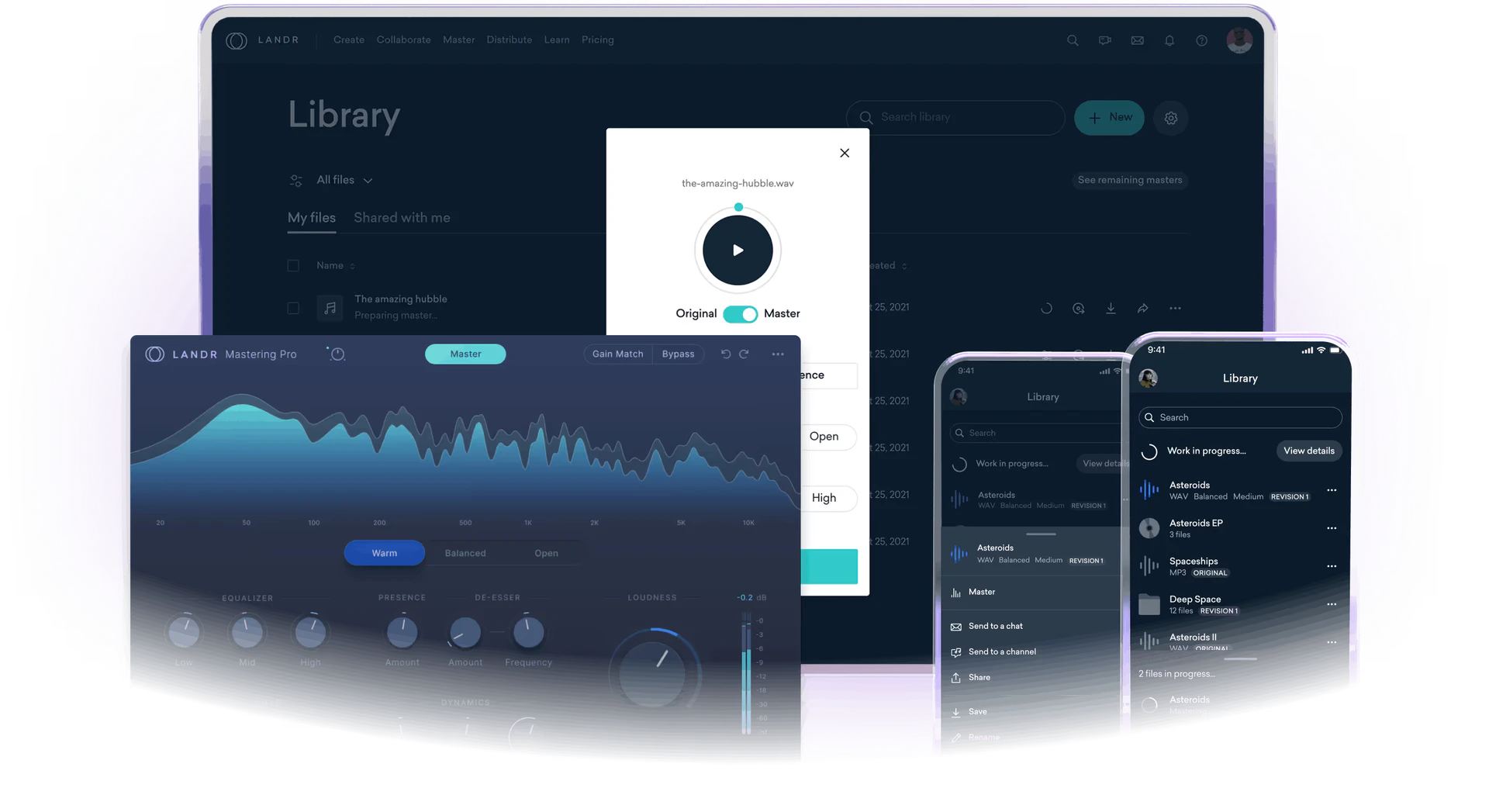 LANDR music production platform overview
