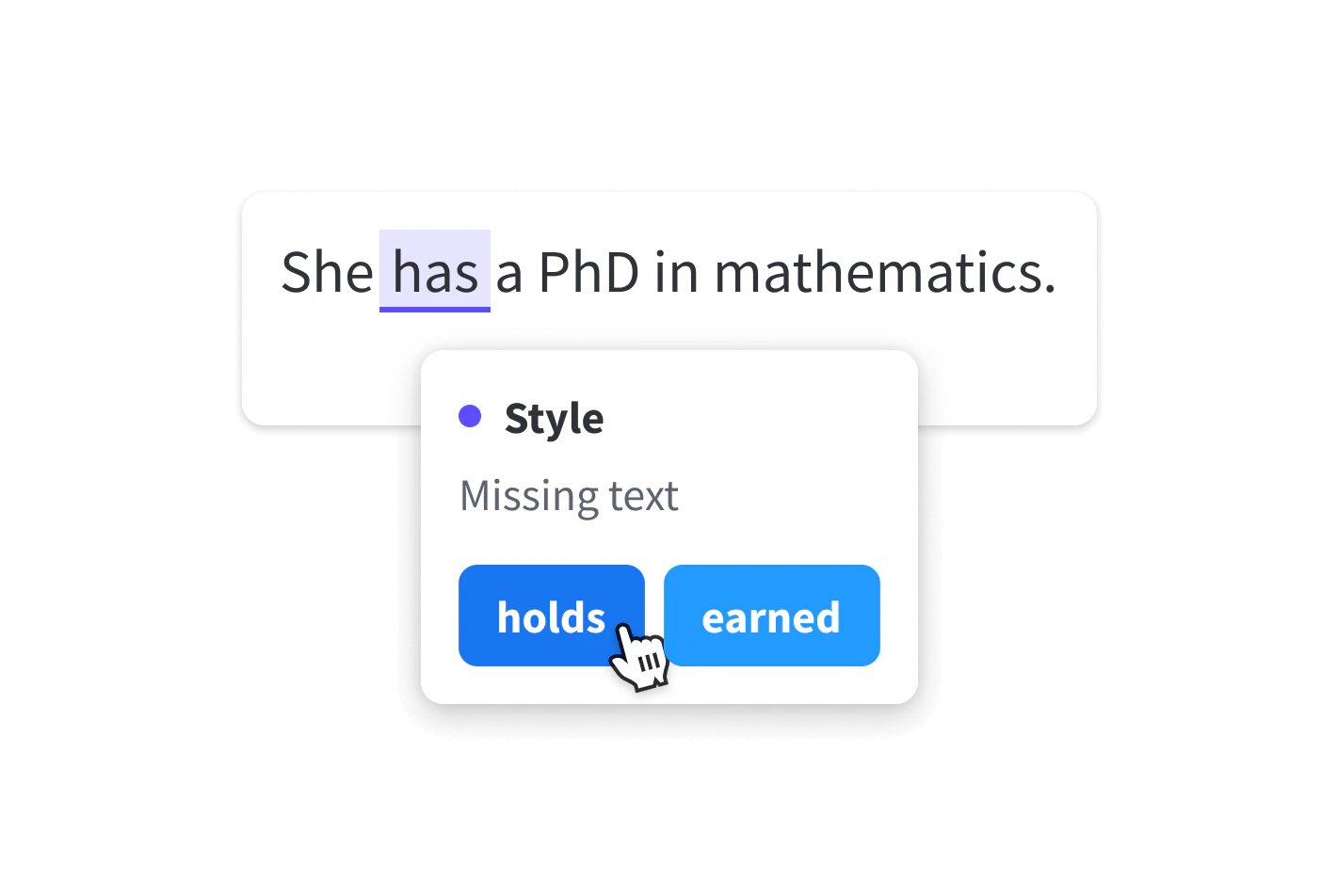 LanguageTool style improvement suggestions
