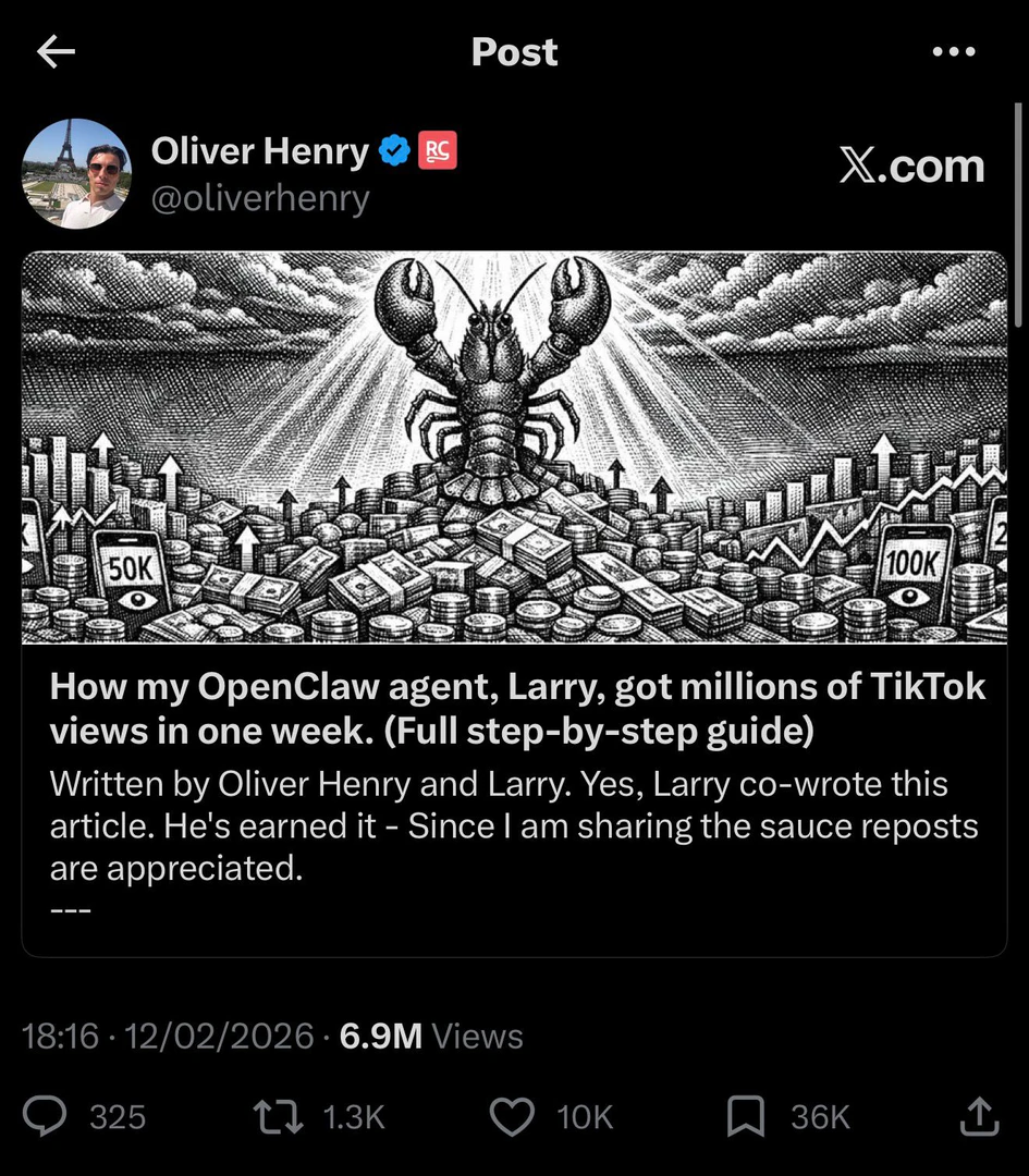 Larrybrain product interface showing article views