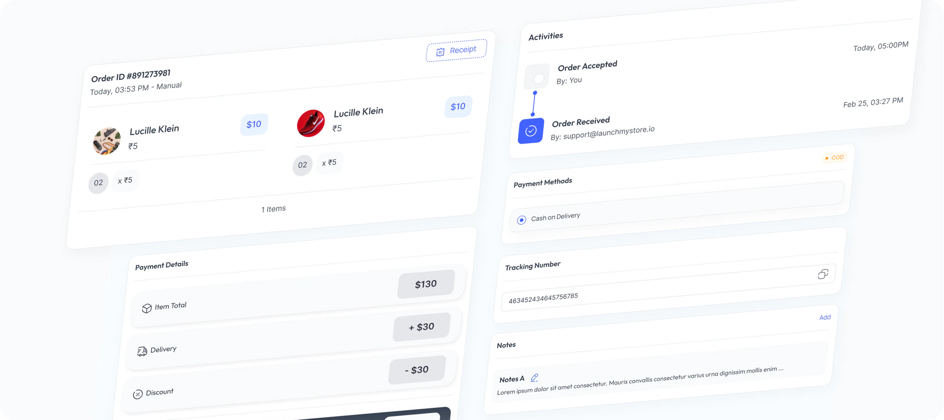 LaunchMyStore order management example