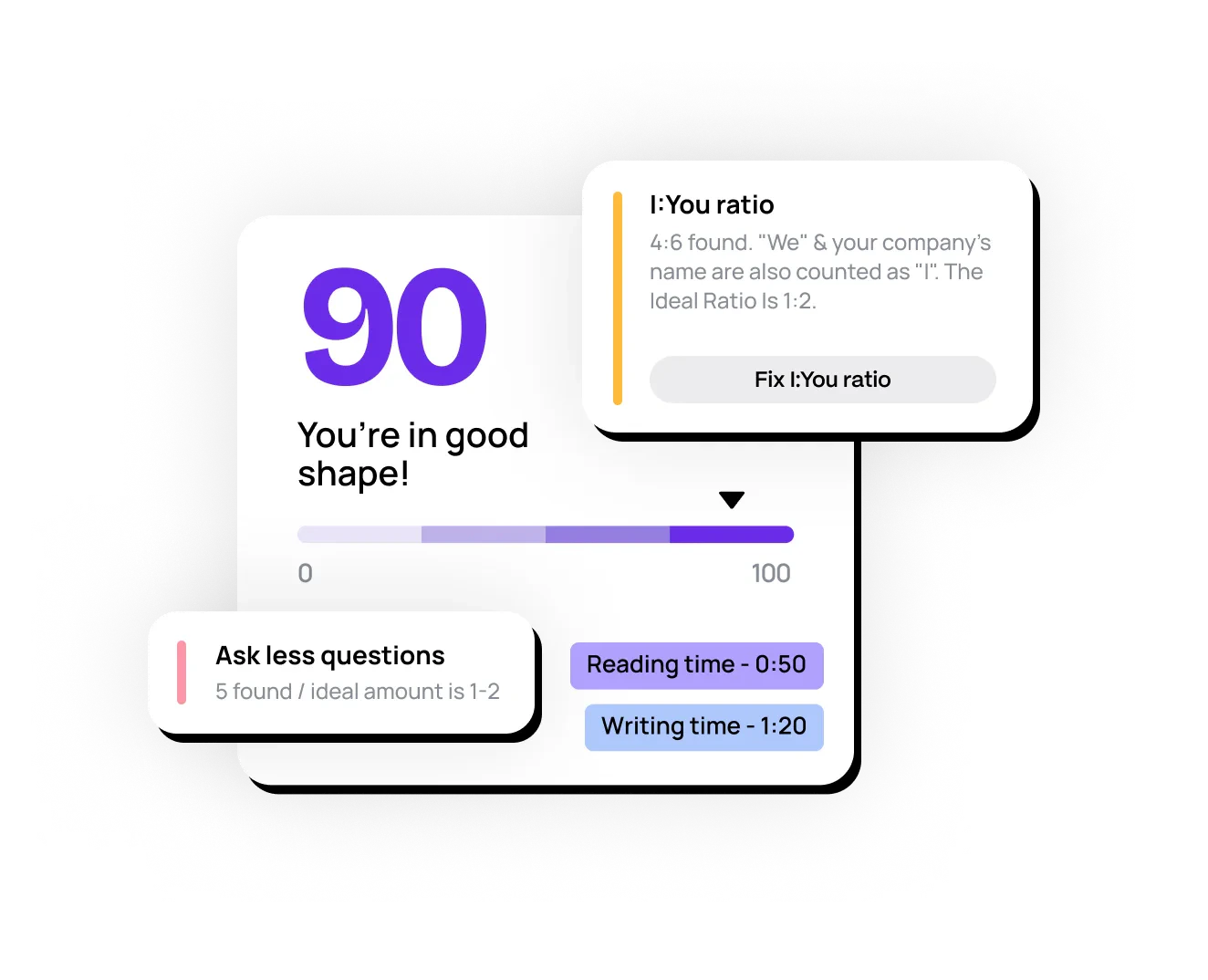 Lavender user scenario showcasing diverse sales teams