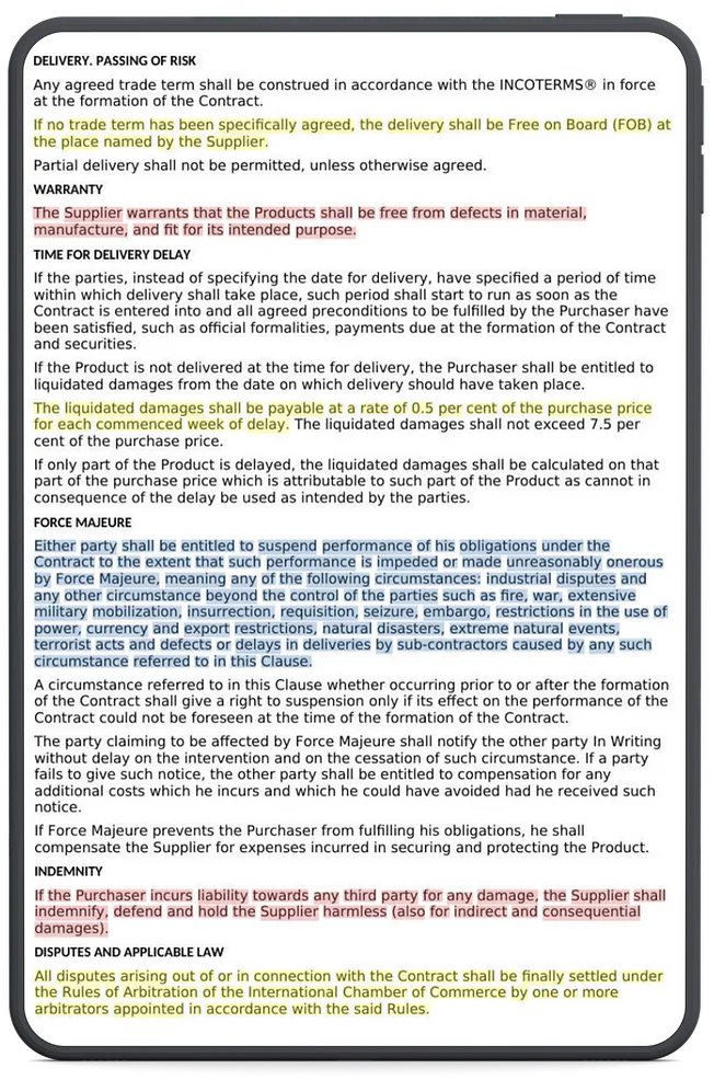 Pre-signature contract review using Legly AI