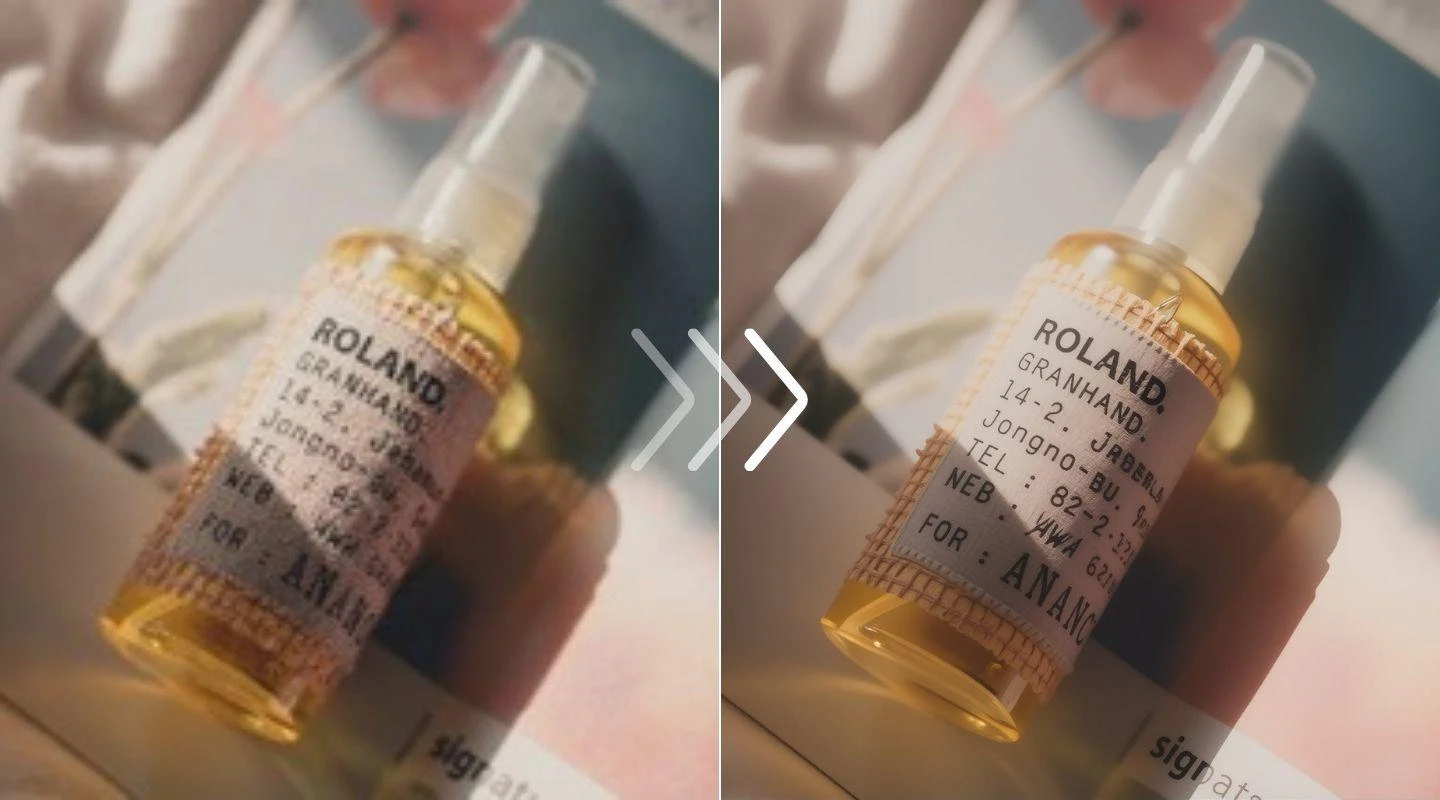 LetsEnhance product photo sharpening demonstration