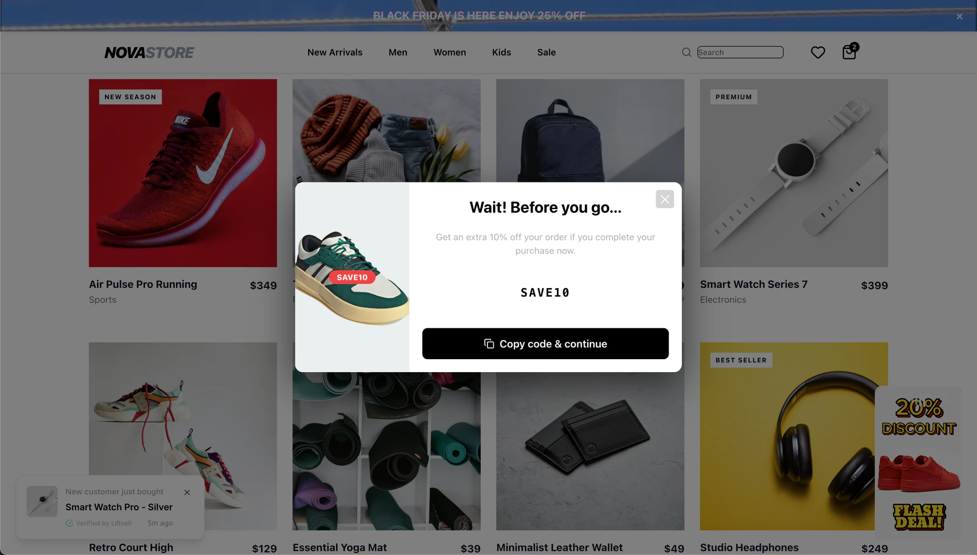 Liftsell desktop interface overview
