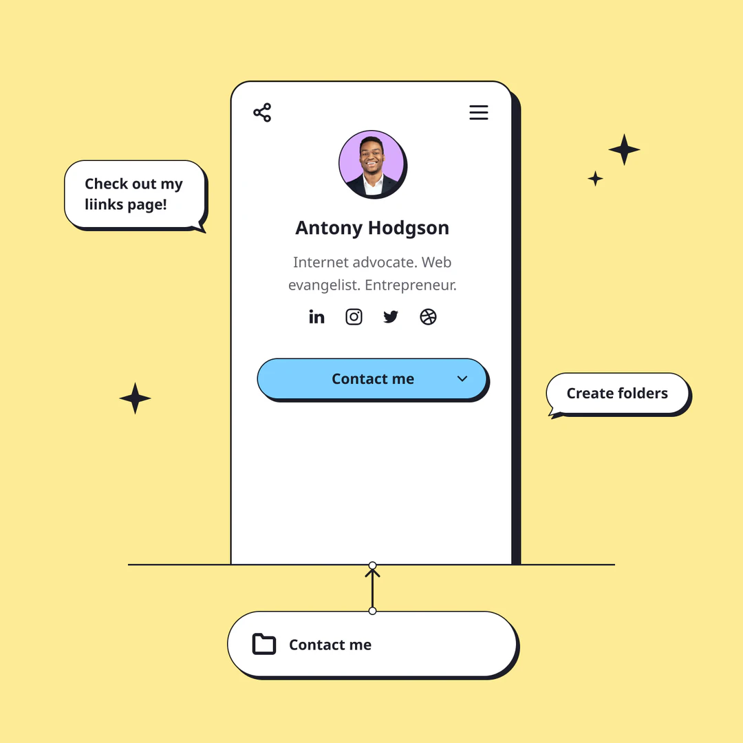 Liinks feature of grouping blocks into folders