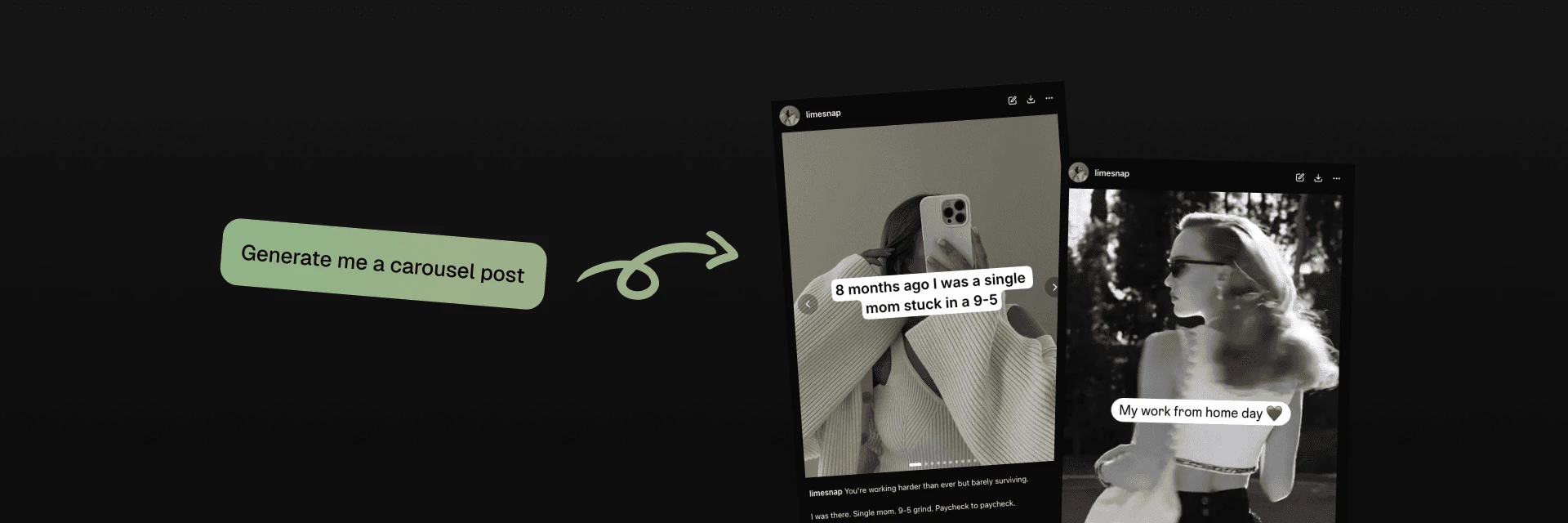 Creating content with Limesnap