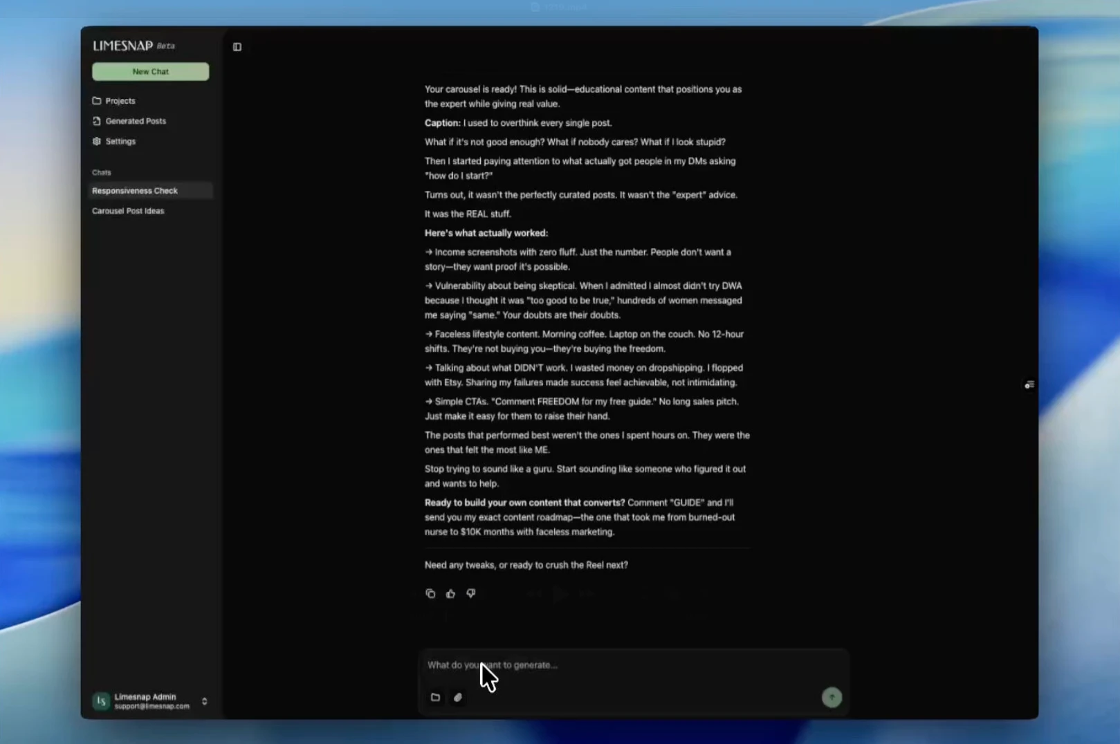 Limesnap product overview