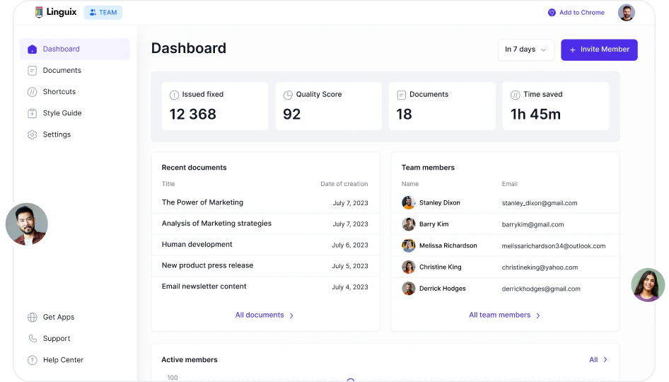 Linguix style guide feature use case