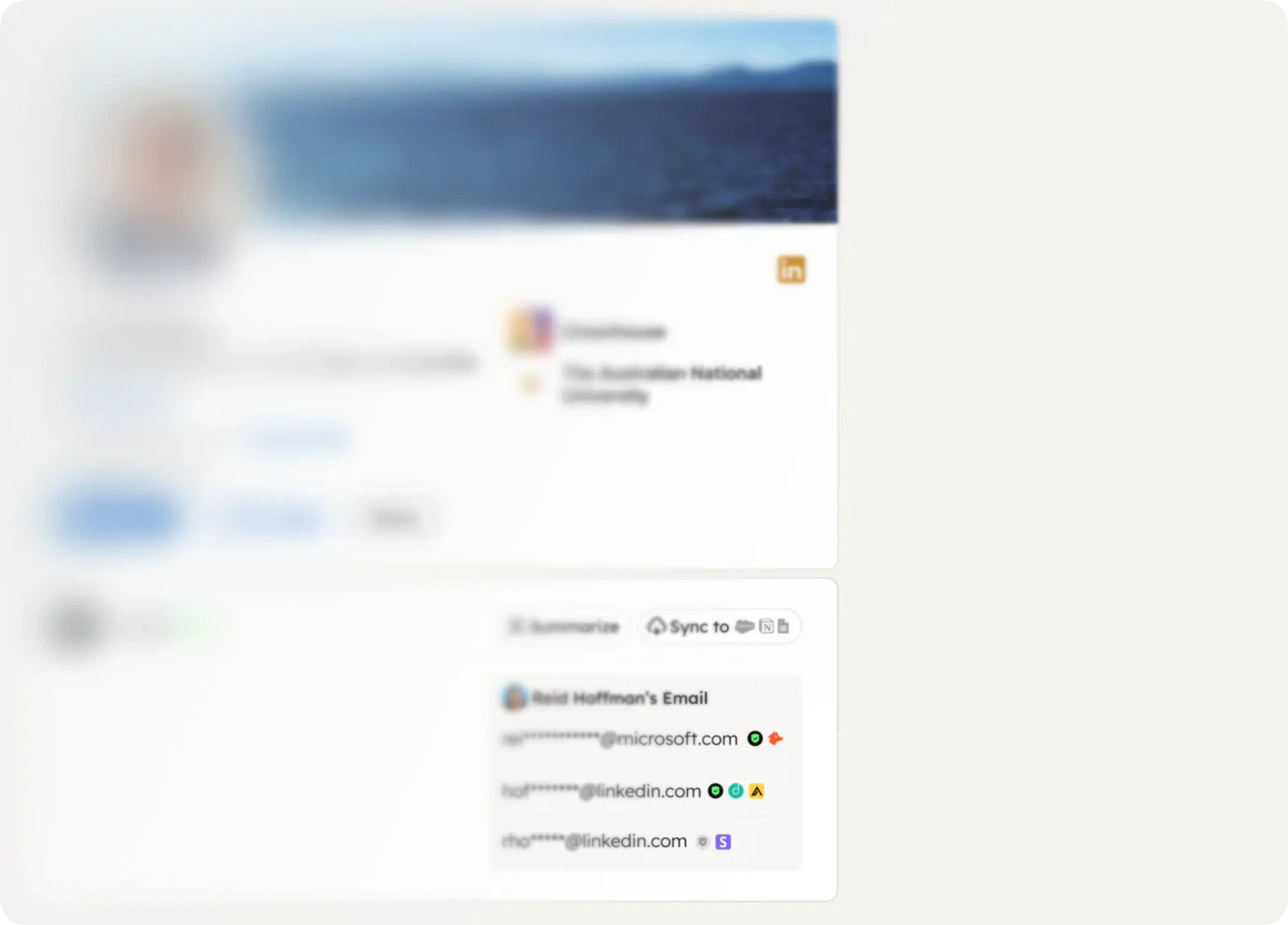 Linkedcrmai product interface overview