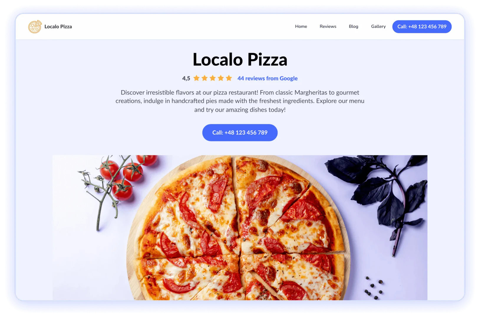 Localo website overview showcasing AI-powered features