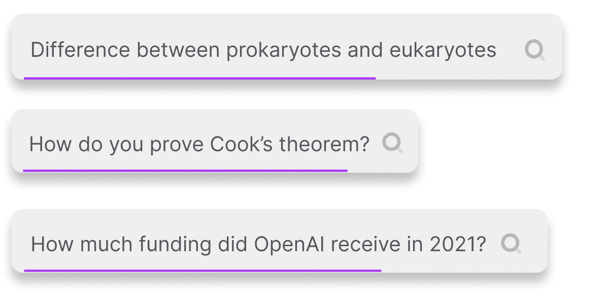 Locus product interface showcasing smart search feature