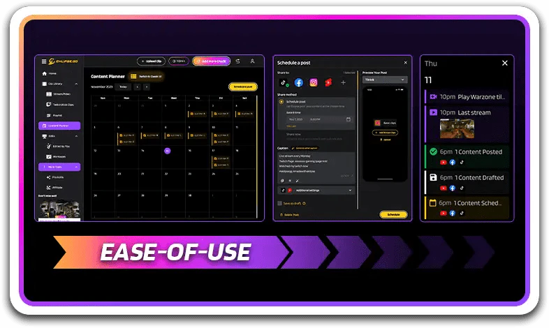 Eklipse content planner for easy posting