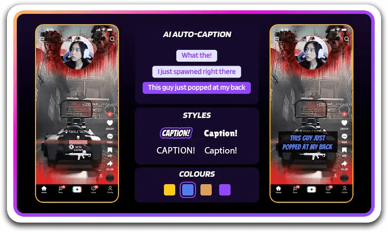 Eklipse use case example for video captions