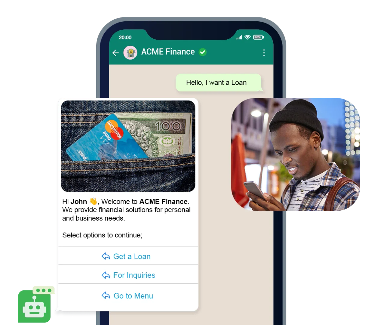 Luminouscrm AI chatbots feature demonstration