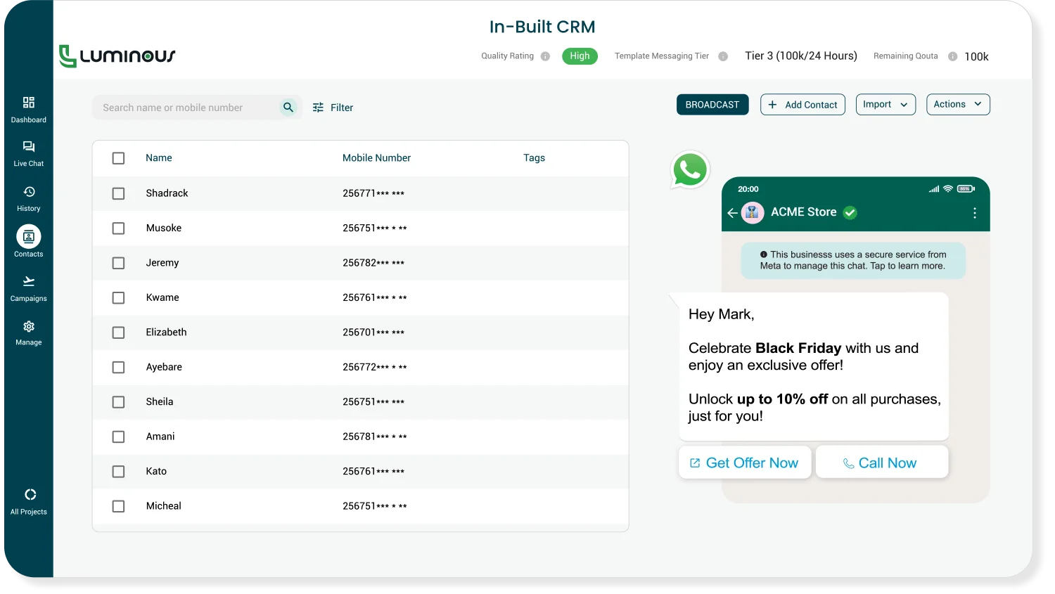 Luminouscrm user scenario image