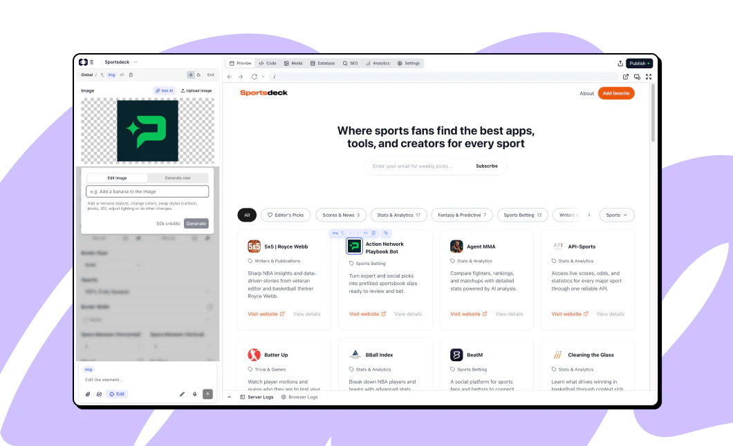 Macaly image generation feature