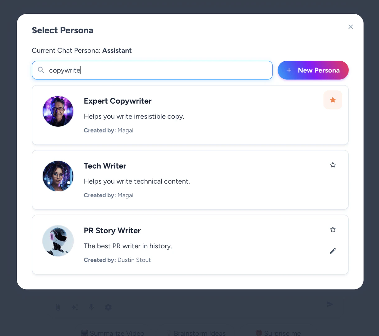 Magai interface showing prompt enhancement feature